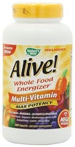 Alive Max Potency (No Iron Added) Multivitamin, 180 tablets