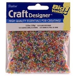 10/0 Rocaille Seed Beads, Rainbow Multi, 100 Gram Pkg.