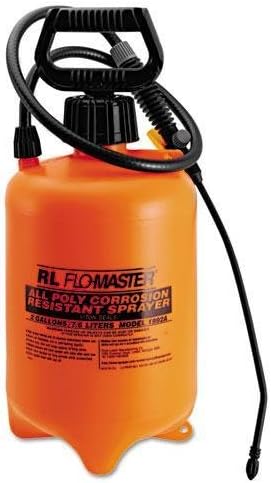 RLFLOMA 1992A Acid-Resistant Sprayer, Wand w/Nozzle, 2gal, Polyethylene, Orange/Black