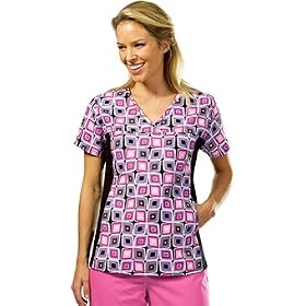 Tafford Nursing Uniforms Pandora Lycra Panel Scrub Top