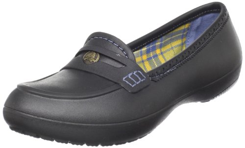 Crocs Women's Lano Loafer,Black/Bijou Blue,9 M US