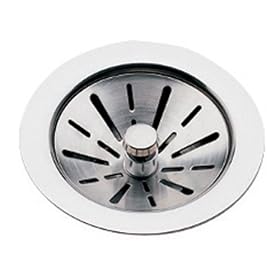 Elkay LK35 Stainless Steel Duo Basket Strainer with Brass Tailpiece, Stainless Steel Finish
