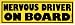 NERVOUS DRIVER ON BOARD decal bumper sticker