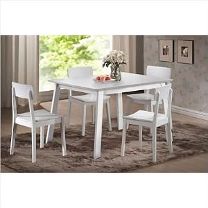 5 pc Torino Dining Set - White