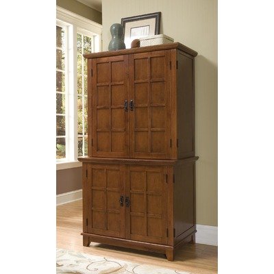 Arts and Crafts Ebony Computer Armoire Ebony Finish