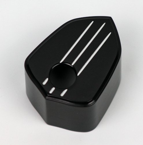 Ignition Switch Cover: Black Anodized 3 Lined Street Glide Contrast Cut For Harley-Davidson Touring Models On Sale