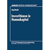 investitionen in humankapital gabler edition wissenschaft german edition