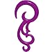 8 Gauge Purple Acrylic Southwestern Swirls Taper (1 Piece) Spiral Plug (1 Piece)