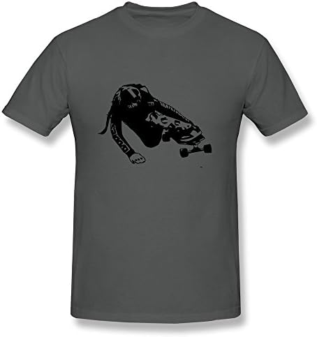 HLHMarket Men's Downhill Longboard Girl Cotton Round Collar T Shirt XS DeepHeather