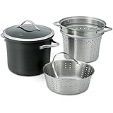 Calphalon Contemporary Hard-Anodized Aluminum Nonstick Cookware, Multi-Pot with Steamer Insert, 8-quart, Black