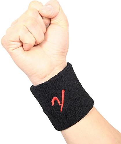 Generic High Elastic Deformation Towel Wristband for Basketball Black 3.0"3.0"