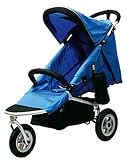 AirBuggy Mimi 3-Wheel Buggy (Silver Frame with Sea Blue Fabric)