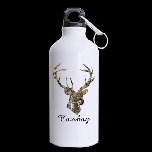 Funny Boy Mug - Hotstyle Army Camo Tree Deer Head Cowboy Sports Bottle Or Tea Mug - 13.5 Oz