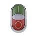 Non-Illum Push Button, I/O, Oval