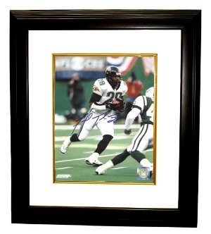Fred Taylor Autographed/Hand Signed Jacksonville Jaguars 8x10 Photo Custom Framed