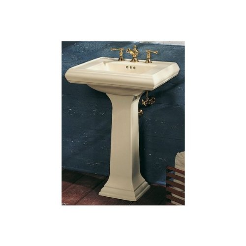 Kohler K-2238-4-47 Memoirs Pedestal Lavatory with 4 Centers and Classic Design, Almond