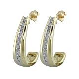 0.50 Ct. Diamond Huggie Earrings in Yellow Gold