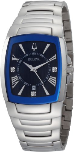 Bulova Men's 96D108 Diamond Blue Dial Bracelet Watch