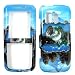 Blue Freshwater with Big Mouth Bass Fish Design Snap-On Cover Hard Case Cell Phone Protector for Samsung Messager R450