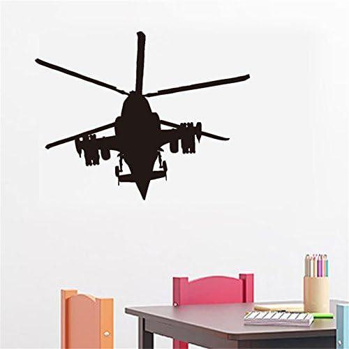 Money Tree Creative 3D Bombing Helicopter Wall Stickers PVC Removable Waterproof Home Kitchen Decorations Wall Decal 29.5x23.2"