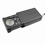 iKKEGOL 宝石鑑定用30倍&60倍 携帯ルーペ /拡大鏡/虫眼鏡 /60倍補助レンズ/LEDライト/UVライト付