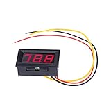 KKmoon LEDパネルメータデジタル電圧計　ミニ DC 0V - 99.9V　レッド【並行輸入品】