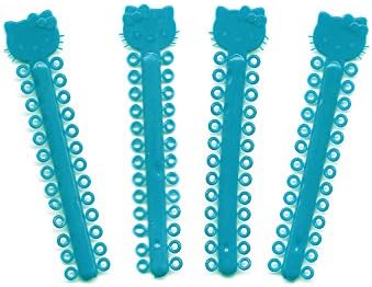 Dental Orthodontic Ligature/Elastic Ties. Pack of 40 Ties (Light Blue)