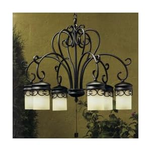 Kichler Textured Black Almeria Outdoor Chandeliers Dining by Kichler