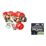 Trojan EXTENDED PLEASURE Latex Condoms Lubricated 36 ea and Classic Premium Latex Condoms Lubricated X-Large 48 condoms Safe Sex Kit