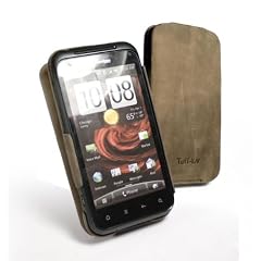 Tuff-Luv "Western Leather Collection" "Shield" - echte Ledertasche im sattelbraun f�r HTC Desire S