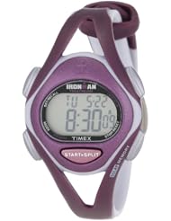 Timex Womens T5K007 Ironman Sleek 50-Lap Plum/Gray Resin Strap Watch