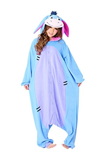 FashionFits Unisex Plush Animal Onesies Pyjamas Donkey Romper Lounge Wear