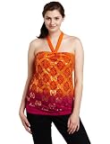Southpole Juniors Plus Size All Over Foil Logo Halter Top