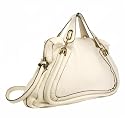 Chloe Cream Paraty Leather Shoulder Bag