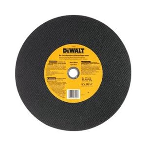 DeWalt DW8002 14 x 3 32 x 7 64 x 1 Bar Cutter Chop Saw Wheel, Heavy Metal (10-Pcs.) by DeWALT