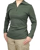 フランス軍Ｆ２（Ｆ１）ＯＤ．ＺＩＰ．シャツ（新品、ミリタリー） F1