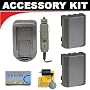Two(2) Spare Batteries + Charger For The Sony DCR-TRV140, TRV240, TRV250, TRV260, TRV280, TRV285, TRV480, TRV830 Digital8 Camcorders