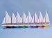 Search : Lucky Charm Green Sunset Sailboat 17" Wood Replica Sailboat Yacht Model Replica Not a Model Kit