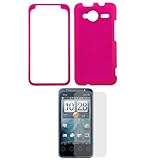 GTMax Hot Pink Rubber Hard Snap On Protector Cover Case + Clear LCD Screen  ....