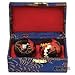 Traditional Chinese Health Exercise Stress Message Balls with Chime, Black Dragon/Phoenix, 1.5 Inches