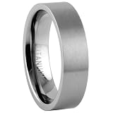 Titanium Ring Plain with Matte Finish. Comfort Fit. Width: 6mm