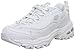 Skechers Sport Women's D'Lites Lace-Up Sneaker, White/Silver,10 M US