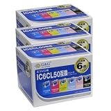 Ｇ＆Ｇ　エプソンIC6CL50互換インク　6色パック×3個セット　NIE-IC50-6PACK-3SETの画像