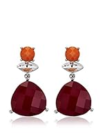 Dyrberg/Kern Pendientes Tivanna (Plateado / Coral)