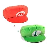 Super Mario Brothers 14 Plush Hats - Mario & Luigi