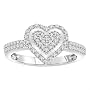 10k White Gold Diamond Heart Ring (1/3 cttw, H-I Color, I2 Clarity)