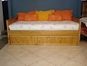 Solid Pine American Day Bed With Trundle Honey