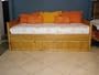 Solid Pine American Day Bed With Trundle Honey