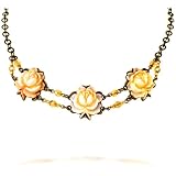 Fleurs Jolies Vintage Inspired Necklace in Cream and Champagne - #3894 FJN