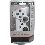 Playstation 3 PS3 Twin Shock 2.4 Ghz Wireless Controller WHITE